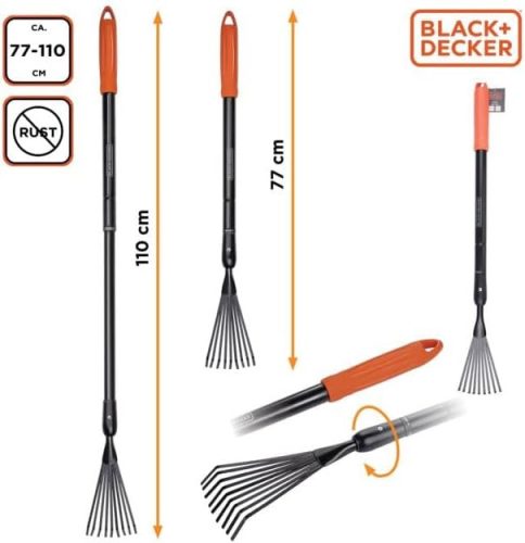 Kézi lombseprű teleszkópos 78-111cm 645g BLACK+DECKER