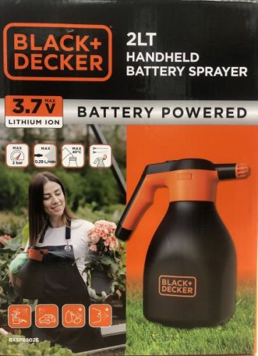 E-permetező 2 literes, tölthető akkumulátorral Black+Decker 