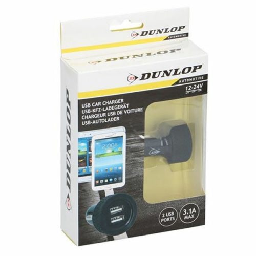 Telefontöltő autóba 2xUSB  3,1A autókerék 12/24V DUNLOP