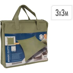 Napvitorla 3x3m, mohazöld színű, polieszter