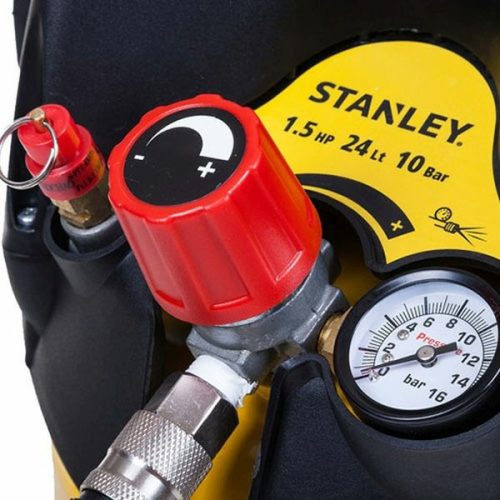Hordozható olajmentes légkompresszor, álló, 24L, 10bar, 1,1kW, 180L/perc, STANLEY