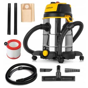   Száraz-nedves porszívó 30L, 1600W, +kisgép csatlakozó, INOX, STANLEY SXVC30XTDE