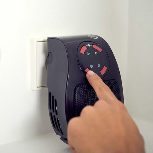Hordozható mini elektromos fűtőtest, 500W, kerámia, Tropicano Plug Heater, TAURUS